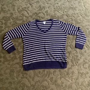 (Bin 8)  Old navy v-neck striped sweater, Size XL